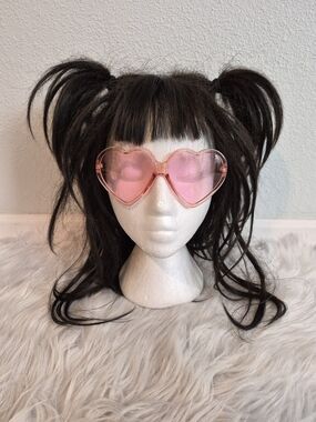 Pink Heart Kawaii Lolita Fashion Sunglasses
